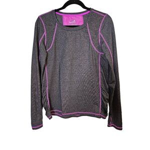 Kyodan dark gray long sleeved athletic top. Size L.